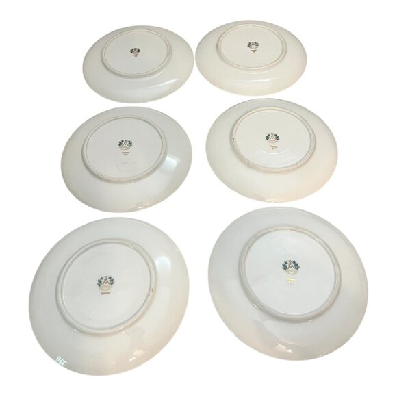 Set Of 6 Mitterteich Bavaria Germany Fruit Plates 7.5" Dia. Gold Trim - Picture 2 of 11